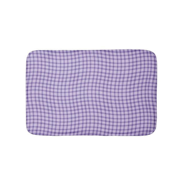 Alfombrilla De Baño Purple Plaid Checker Seamless Pattern (Anverso)