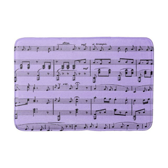 Alfombrilla De Baño Purple Sheet Music (Anverso)