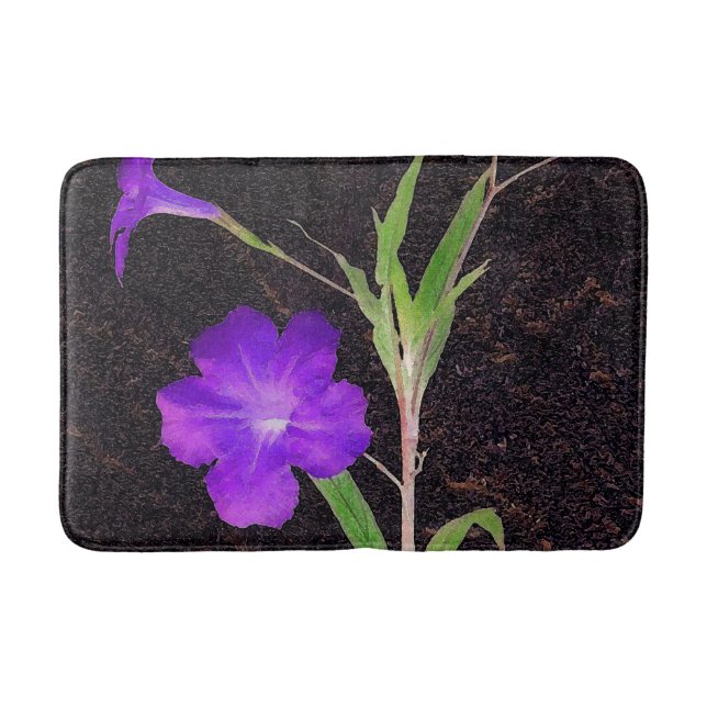 Alfombrilla De Baño Púrpura de Petunia (Anverso)