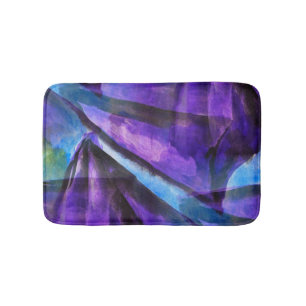 Alfombrilla De Baño púrpura inconsútil del cubismo, arte abstracto