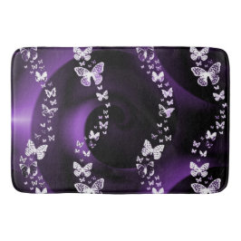 Alfombrilla De Baño Púrpura Mariposa