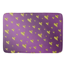 Alfombrilla De Baño púrpura,oro,corazón, púrpura, decoración, medalla,