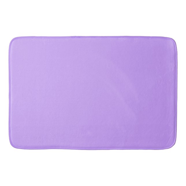 Alfombrilla De Baño Púrpura suave de color pastel sólido (Anverso)