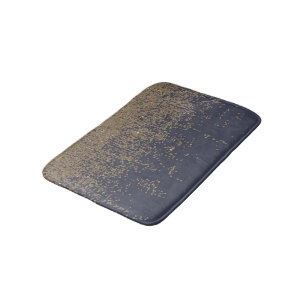 Alfombrilla De Baño Purpurina brillante Ombre del oro de los azules