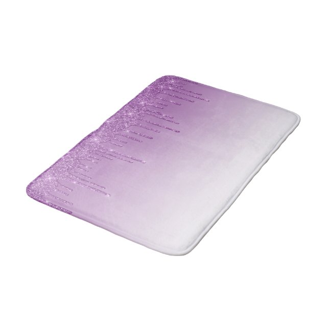 Alfombrilla De Baño Purpurina de goteo morado (Angular)