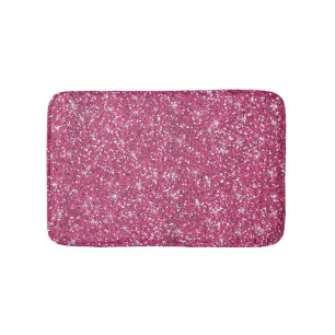 Alfombrilla De Baño Purpurina de las rosas fuertes impreso