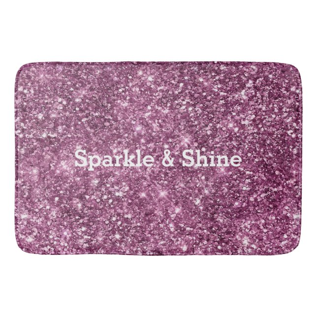 Alfombrilla De Baño Purpurina de Pink Bokeh (Anverso)