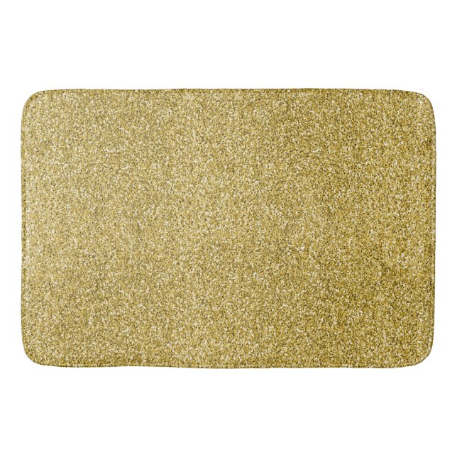 Alfombrilla De Baño Purpurina Gold Glitzy (Anverso)