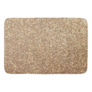 Alfombrilla De Baño Purpurina metálico de cobre Rosa