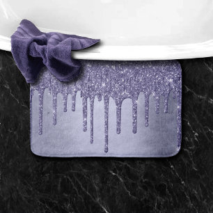 Alfombrilla De Baño Purpurina morado de goteo Vierta de hielo de lav
