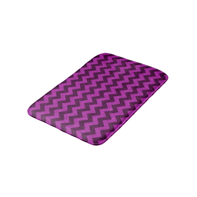 Alfombrilla De Baño Purpurina Purple Zig Zag (Angular)