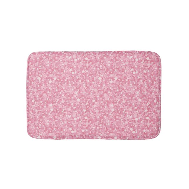 Alfombrilla De Baño Purpurina rosado plateado (Anverso)