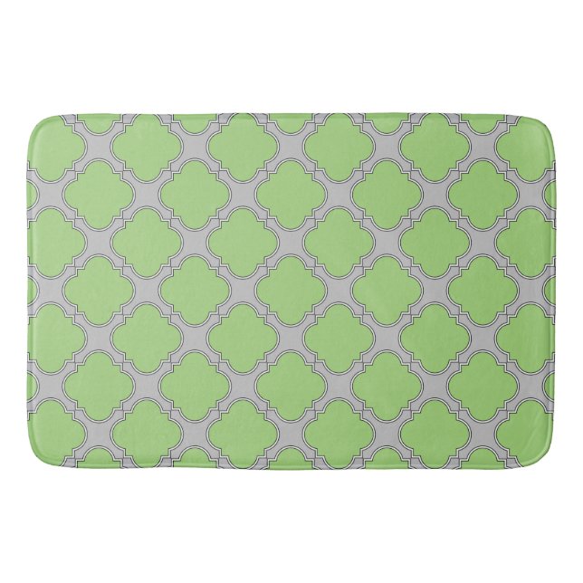 Alfombrilla De Baño Quatrefoil verde (Anverso)