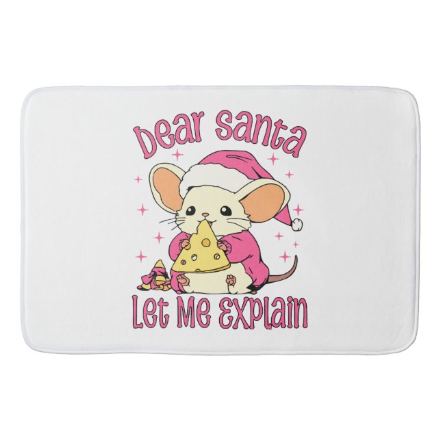Alfombrilla De Baño Querido Santa, Déjame Explicar (Anverso)