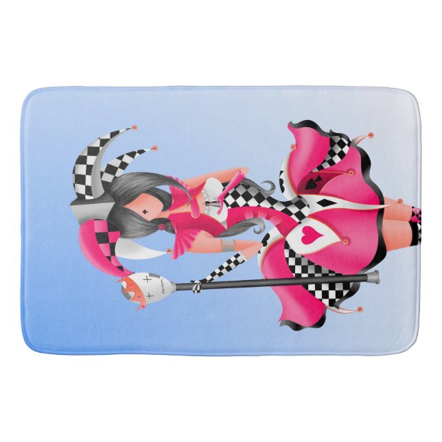 Alfombrilla De Baño Quirky Jester & Puppet King Pink Bath Mat (Anverso)