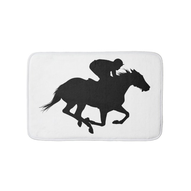 Alfombrilla De Baño Race Horse Silhouette (Anverso)