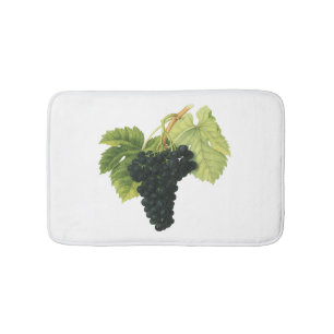 Alfombrilla De Baño Racimo de uva orgánica para vino tinto vintage, fr