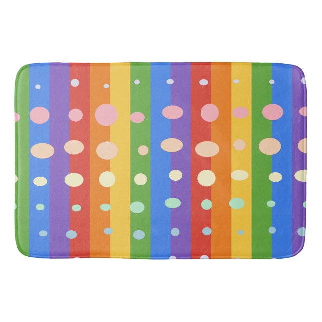 ALFOMBRILLA DE BAÑO RAINBOW DOT STRIPES (Anverso)