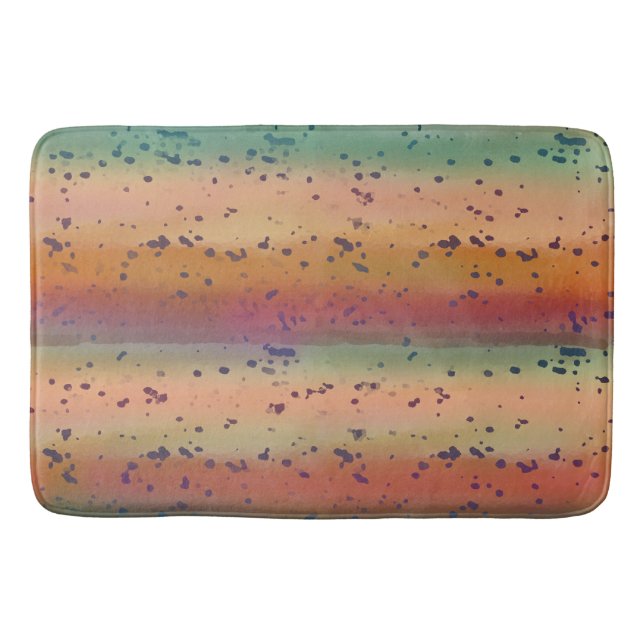 Alfombrilla De Baño Rainbow Trout Fish Skin Fun Speckled Pattern  (Anverso)