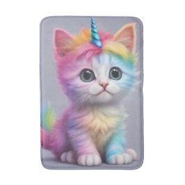 Alfombrilla De Baño Rainbow Unicorn Kitten
