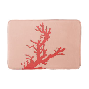 Alfombrilla De Baño Rama coralina - sombras del naranja coralino