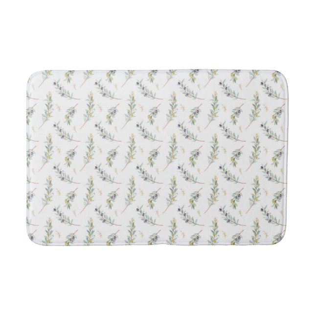 Alfombrilla De Baño Rama de olivo Neutral Botánico (Anverso)
