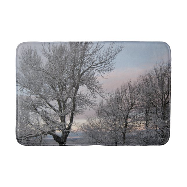 Alfombrilla De Baño Ramas nevadas (Anverso)