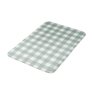 Alfombrilla De Baño Rana de burbujas Gingham - aguijón verde de laurel