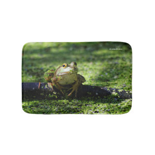 Alfombrilla De Baño Rana verde suave golpea la manguera