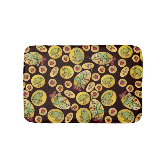 Alfombrilla De Baño Ranas de fresa para siempre (Anverso)