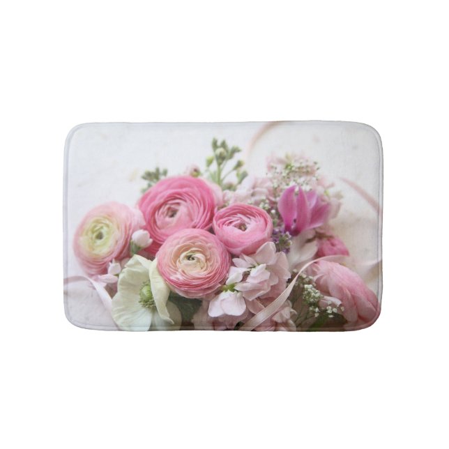 Alfombrilla De Baño Ranunculus, otras flores de primavera (Anverso)