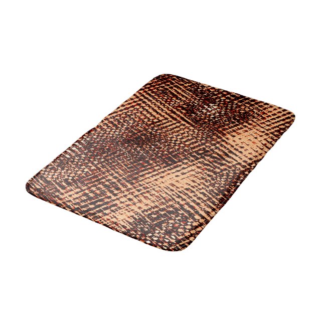 Alfombrilla De Baño Rasgos cruzados gruesos en naranja con sombra (Angular)