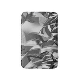 Alfombrilla De Baño Rasgos grises sobre alguna imagen negra y borrosa