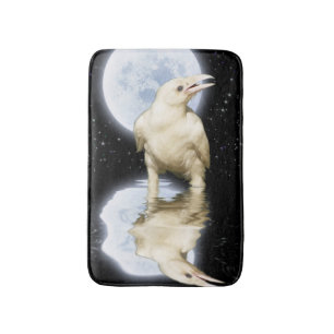 Alfombrilla De Baño Raven místico y máscaras de baño de luna