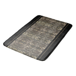 Alfombrilla De Baño Raya de mármol negra de color topo