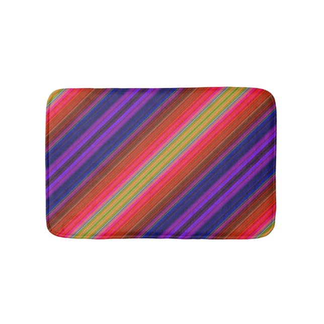 Alfombrilla De Baño Rayas arcoiris Bath Mats (Anverso)