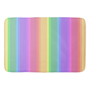 Alfombrilla De Baño Rayas arcoiris pastorales