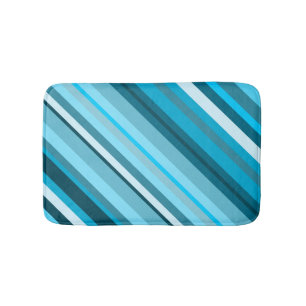 Alfombrilla De Baño Rayas azules/del trullo/de la aguamarina