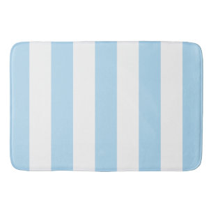 Alfombrilla De Baño Rayas azules, rayas blancas, patrón rayado