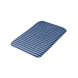 Alfombrilla De Baño Rayas azules sobre azul