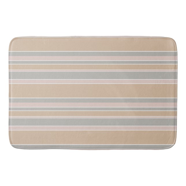 Alfombrilla De Baño Rayas beiges (Anverso)