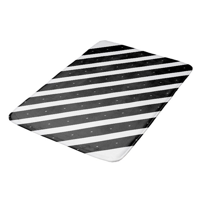 Alfombrilla De Baño Rayas blancas y negras (Angular)