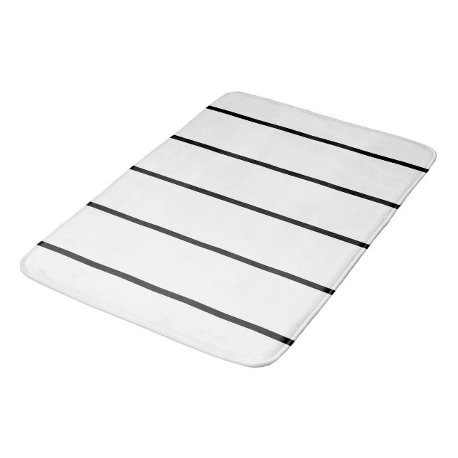 Alfombrilla De Baño Rayas Blancas y Negras (Angular)