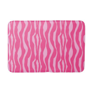 Alfombrilla De Baño Rayas cebra - Fuchsia y rosa claro