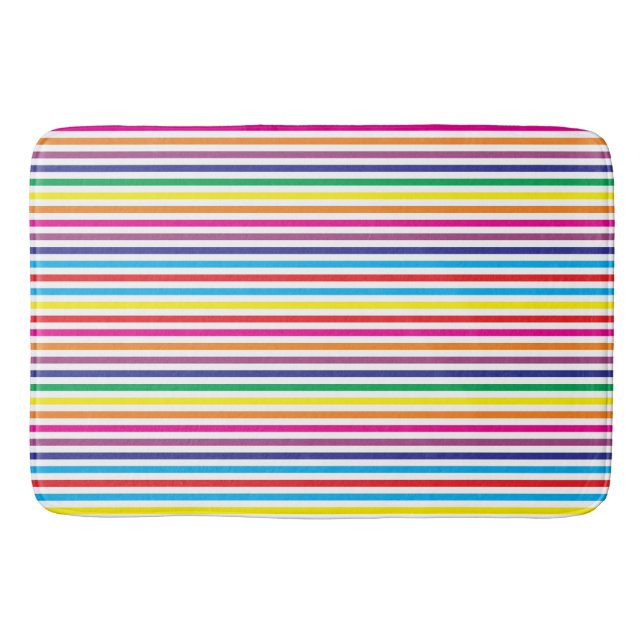 Alfombrilla De Baño Rayas Coloridas (Anverso)
