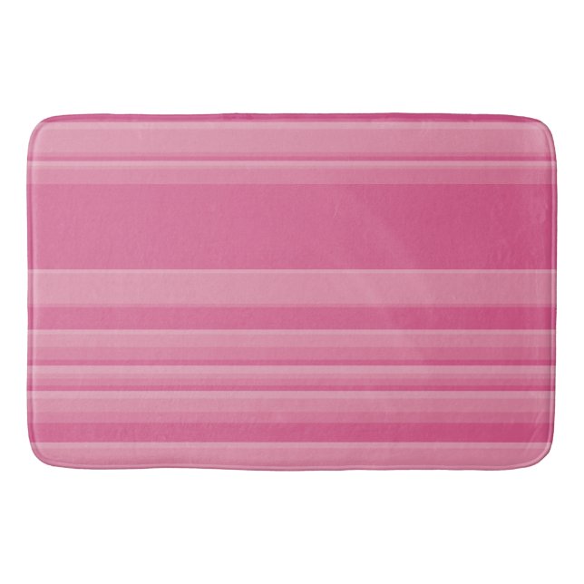 Alfombrilla De Baño Rayas complejas en rosa (Anverso)