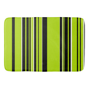 Alfombrilla De Baño Rayas complejas - Verde animado