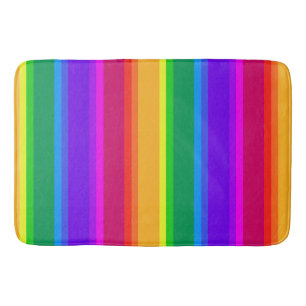 Alfombrilla De Baño Rayas de arco iris irregulares
