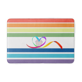 Alfombrilla De Baño Rayas de arco iris Mat