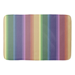 Alfombrilla De Baño Rayas de arco iris mudas